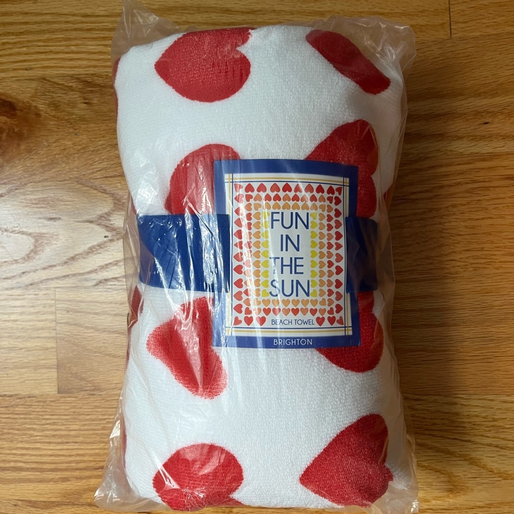 Brighton Ombré Hearts Beach Towel